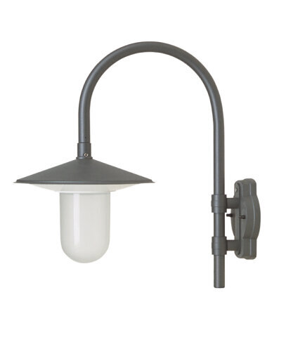 Wandleuchte Genova Nr. 41214 | gebogene Hofleuchte mit Zylinderglas